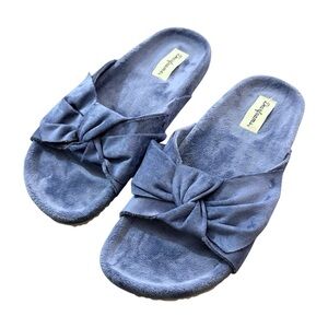 Dearfoams Megan Microsuede Knot Molded Footbed Sandals